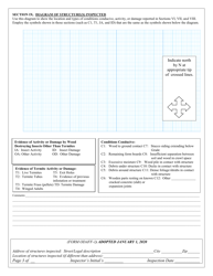 Form ODAFF-1 Oklahoma Official Termite and Wood Destroying Insect Report - Oklahoma, Page 3