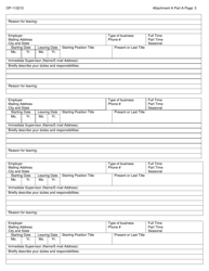 Form OP-110210 Attachment A Part a - Applicant Questionnaire &amp; Background Investigation Form - Oklahoma, Page 3