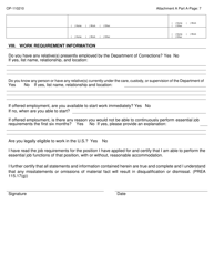 Form OP-110210 Attachment A Part a - Applicant Questionnaire &amp; Background Investigation Form - Oklahoma, Page 7