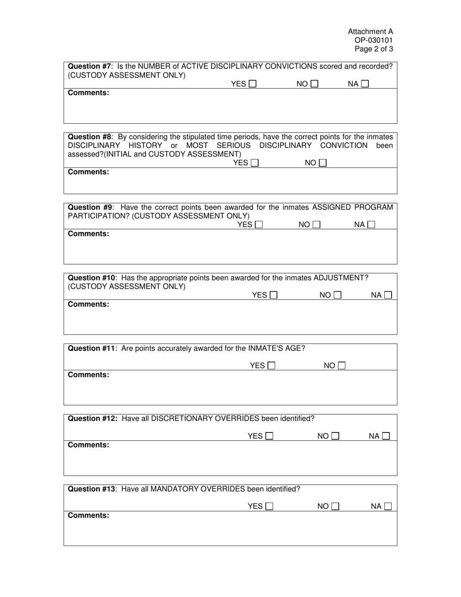 Form OP-030101 Attachment A - Fill Out, Sign Online and Download ...