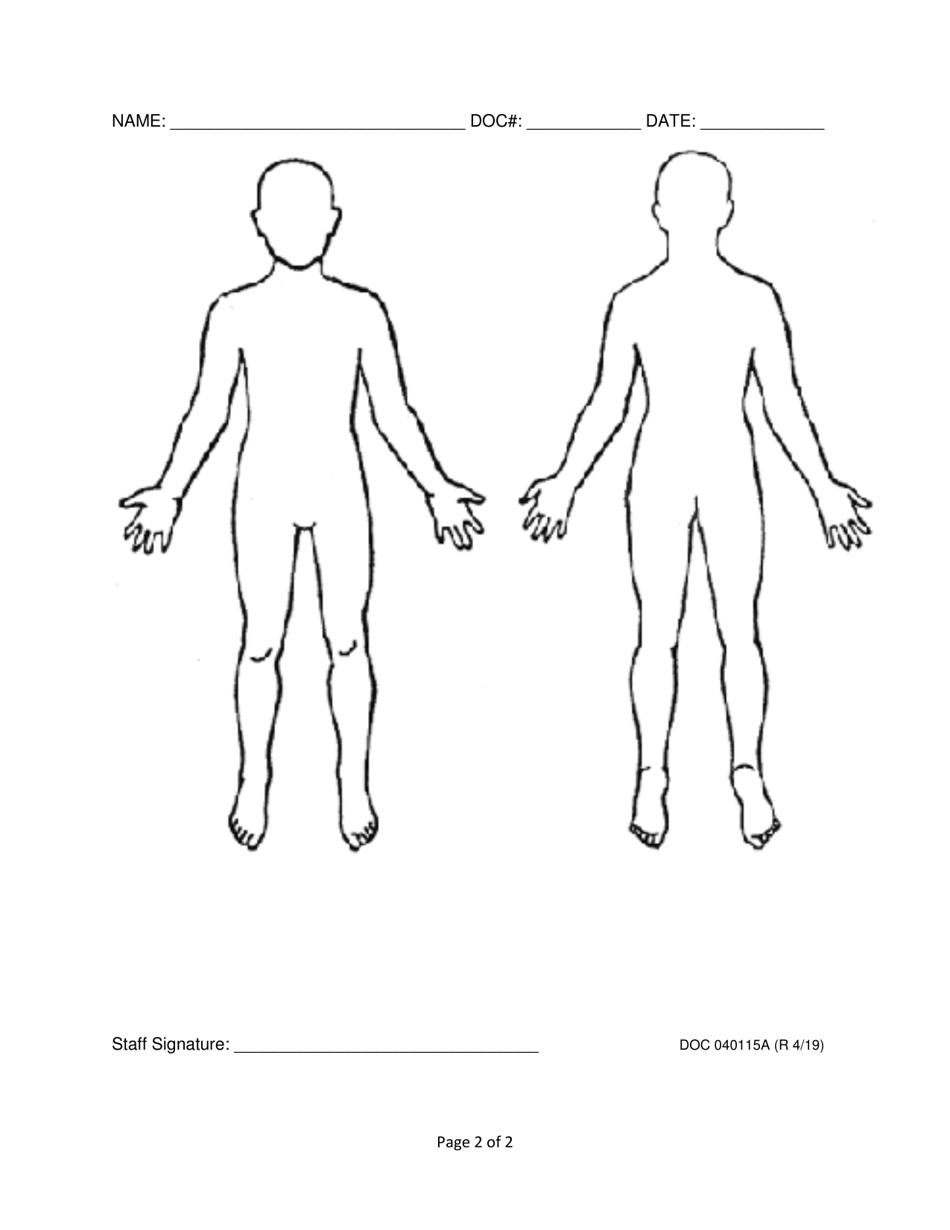 DOC Form 040115A Physical Identification Form - Oklahoma, Page 2