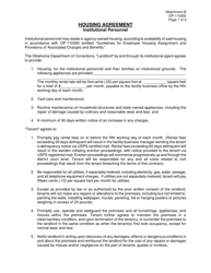 Form OP-110350 Attachment B Housing Agreement (Institutional Personnel) - Oklahoma
