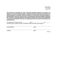 Form OP-110350 Attachment B Housing Agreement (Institutional Personnel) - Oklahoma, Page 3