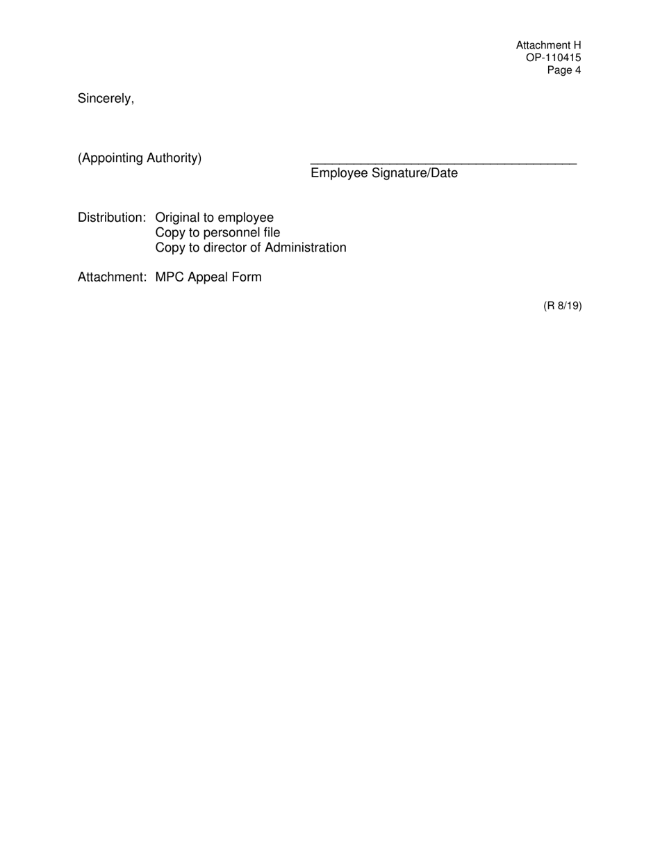 Form OP-110415 Attachment H Example / Termination - Oklahoma, Page 4