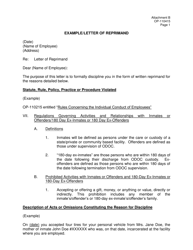 Form OP-110415 Attachment B Example/Letter of Reprimand - Oklahoma