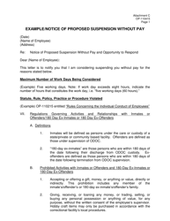Document preview: Form OP-110415 Attachment C Example/Notice of Proposed Suspension Without Pay - Oklahoma