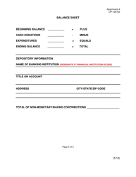 Form OP-120702 Attachment A Facility Fundraising/Event Report Form for Oklahoma Ethics Commission - Oklahoma, Page 5