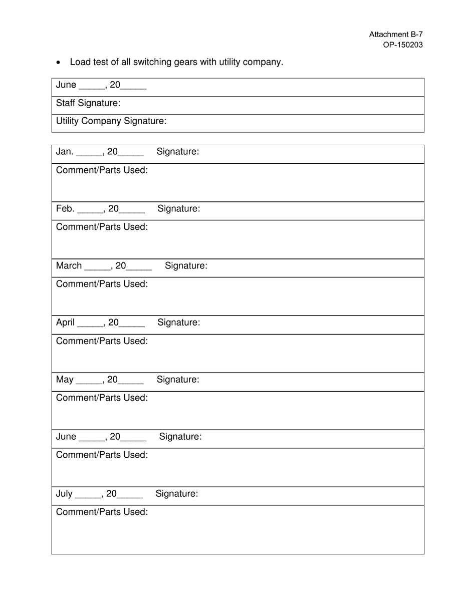 Form OP-150203 Attachment B-7 Emergency Generators - Oklahoma, Page 2