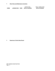 DOC Form 160301A Pre-pardon Investigation - Oklahoma, Page 4