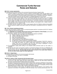 Application for Commercial Aquatic Turtle Harvester License - Oklahoma, Page 5