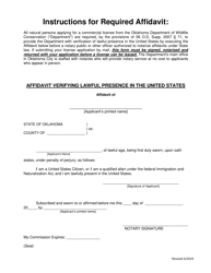 Application for Commercial Aquatic Turtle Buyer License - Oklahoma, Page 4