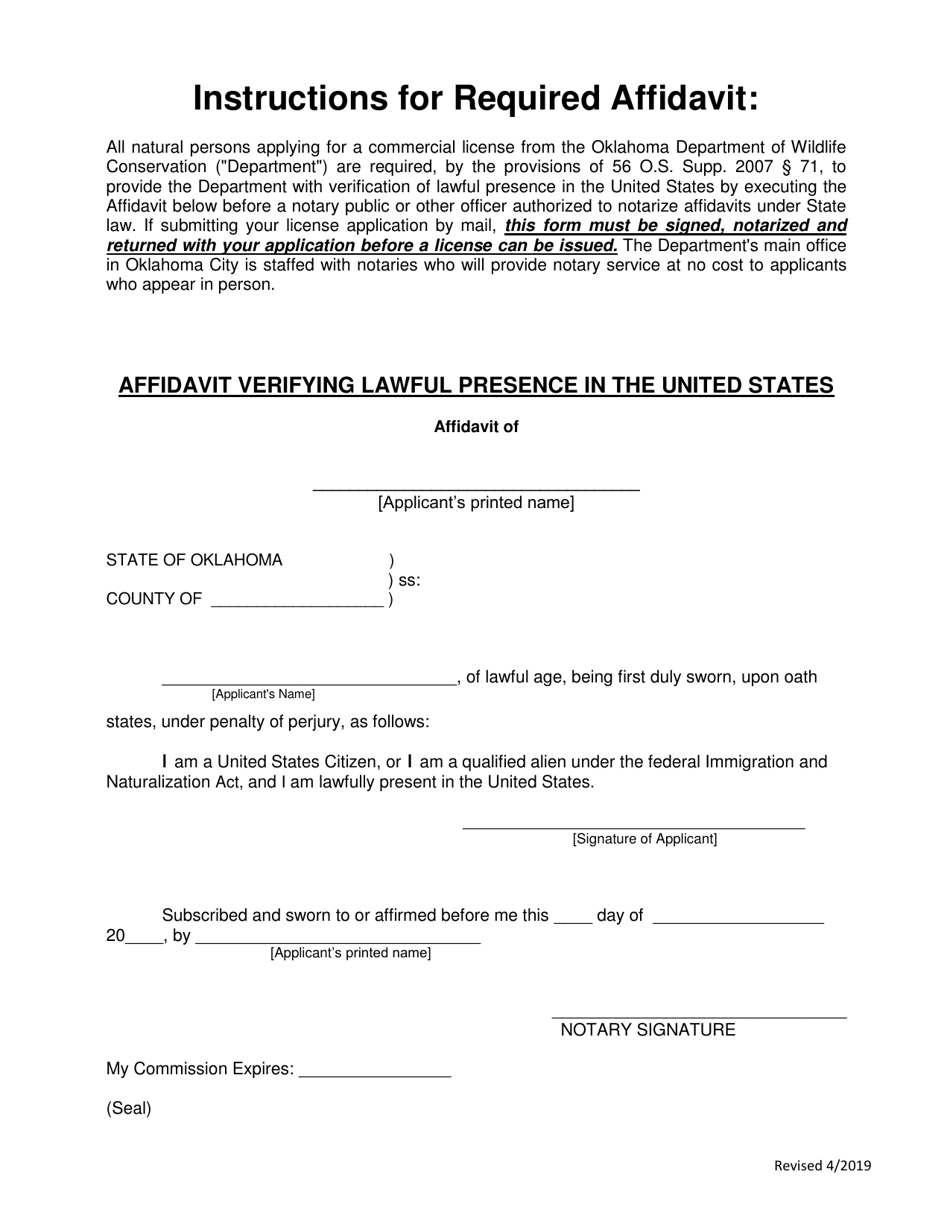 Application for Commercial Aquatic Turtle Buyer License - Oklahoma, Page 4