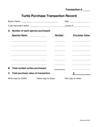 Application for Commercial Aquatic Turtle Buyer License - Oklahoma, Page 5
