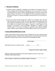 Petition for Protective Order - Oklahoma, Page 7