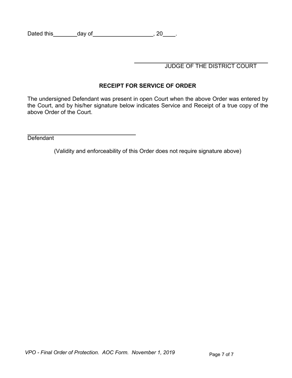Final Order of Protection - Oklahoma, Page 7