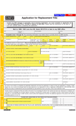 Form 735-515 Application for Replacement Title - Oregon