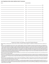 Form CPO Commercial Pesticide Operator (Cpo) Application Form - Oregon, Page 2