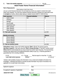 Form APD0448A Adult Foster Home Financial Information - Oregon, Page 2