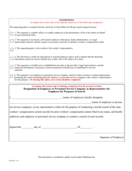 Request for Claims File Information - Oklahoma, Page 2