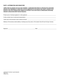 Ownership Interest Questionnaire - Oregon, Page 4