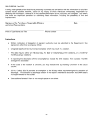 Form 5600-FM-BMP0488 Discharge Monitoring Report Cover Sheet - Pennsylvania, Page 2