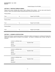 Form 2630-PM-BECB0510 Storage Tank Company Certification Application - Pennsylvania, Page 4