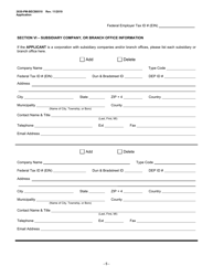 Form 2630-PM-BECB0510 Storage Tank Company Certification Application - Pennsylvania, Page 5