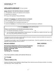 Form 2630-PM-BEC0506 Storage Tank Installer and Inspector Certification Application - Pennsylvania, Page 4
