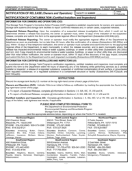 Form 2620-FM-BECB0082 Notification of Release - Notification of Contamination - Pennsylvania