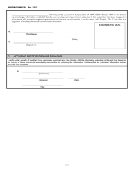 Form 8000-FM-OOGM0138U Oil and Gas Operations Well Development Impoundment Registration (Unconventional Operations Only) - Pennsylvania, Page 2