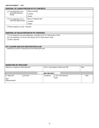 Form 8000-PM-OOGM0072 Request for Approval of a Pit for Control, Handling or Storage of Production Fluids (Conventional Operations Only) - Pennsylvania, Page 2