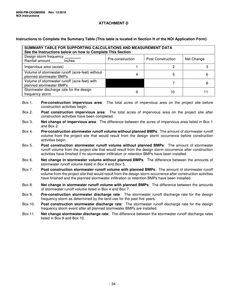 Instructions for Form 8000-PM-OOGM0006 Notice of Intent (Noi) for Coverage Under the Erosion and Sediment Control General Permit (Escgp-3) for Earth Disturbance Associated With Oil and Gas Exploration, Production, Processing, or Treatment Operations or Transmission Facilities - Pennsylvania, Page 34