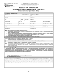 Document preview: Form 8000-PM-OOGM0071AU Request for Approval of Alternative Waste Management Practices (Unconventional Operations Only) - Pennsylvania