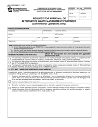 Document preview: Form 8000-FM-OOGM0071 Request for Approval of Alternative Waste Management Practices (Conventional Operations Only) - Pennsylvania