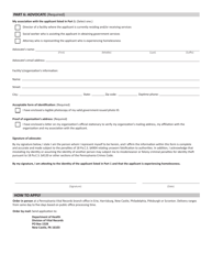 Form HD1106F-H Application for a Birth Certificate With Fees Waived for an Individual Who Is Experiencing Homelessness - Pennsylvania, Page 2
