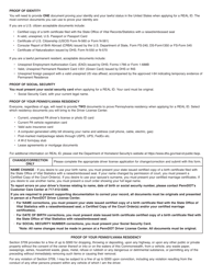 Form DL-63RID Real Id Indicator Request Form - Pennsylvania, Page 2