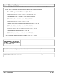 Form PSRS-928 Rollover Certification Form - Pennsylvania, Page 2