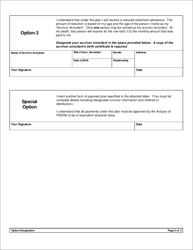 Form PSRS-631 Option Designation (For Option Change - Due to Death) - Pennsylvania, Page 2