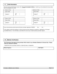 Form PSRS-1127 Purchase of a Maternity Leave of Absence - Pennsylvania, Page 4