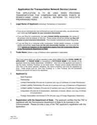 Application for Transportation Network Service License - Pennsylvania, Page 3