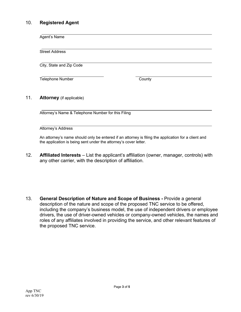 Application for Transportation Network Service License - Pennsylvania, Page 5