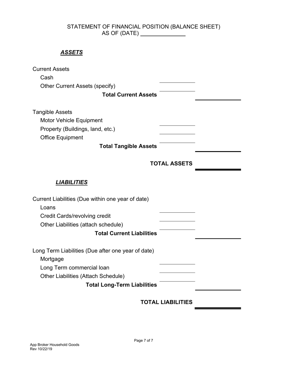 Application for Broker of Household Goods in Use - Pennsylvania, Page 8