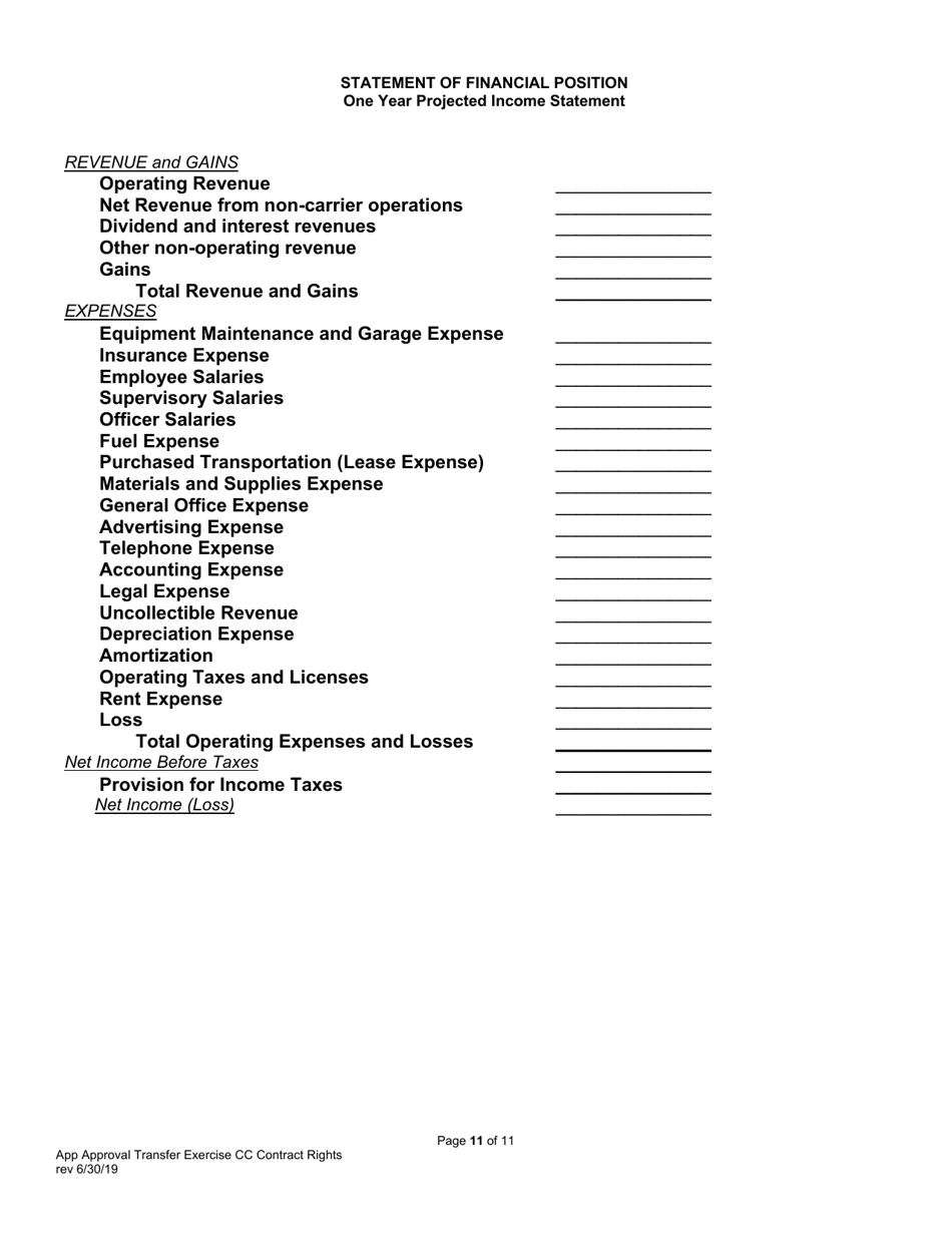 Application for Approval of Transfer and Exercise of Common Carrier or Contract Rights - Pennsylvania, Page 12