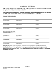 Application for Approval of Transfer and Exercise of Common Carrier or Contract Rights - Pennsylvania, Page 6