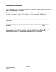 Application for Motor Common Carrier or Motor Contract Carrier of Household Goods in Use - Pennsylvania, Page 6
