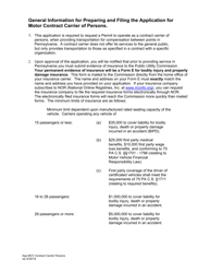 Application for Motor Contract Carrier of Persons - Pennsylvania, Page 2