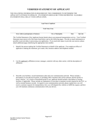 Application for Motor Contract Carrier of Persons - Pennsylvania, Page 6