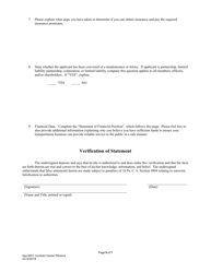 Application for Motor Contract Carrier of Persons - Pennsylvania, Page 8