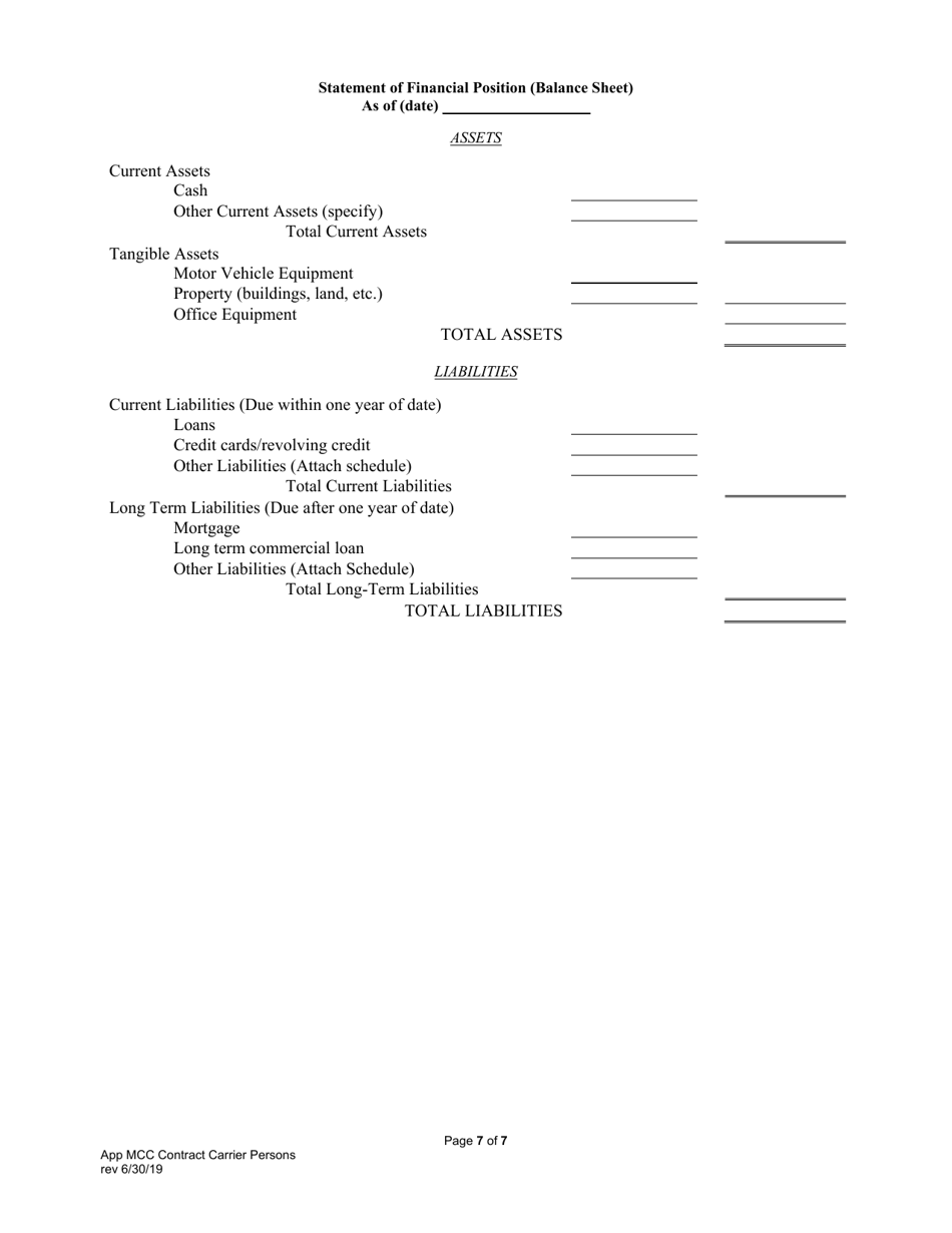 Application for Motor Contract Carrier of Persons - Pennsylvania, Page 9