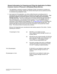 Application for Motor Common Carrier of Persons in Scheduled Route Service - Pennsylvania, Page 2